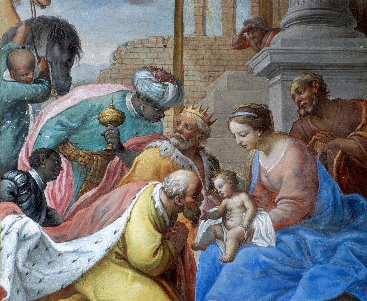 De Aanbidding der Wijzen, centraal detail door Giancarlo Aliberti