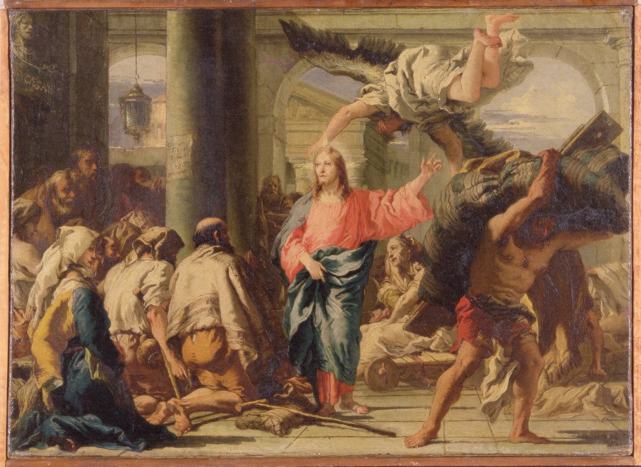 Christus bij de vijver van Bethesda door Giandomenico (1727 1804) Tiepolo