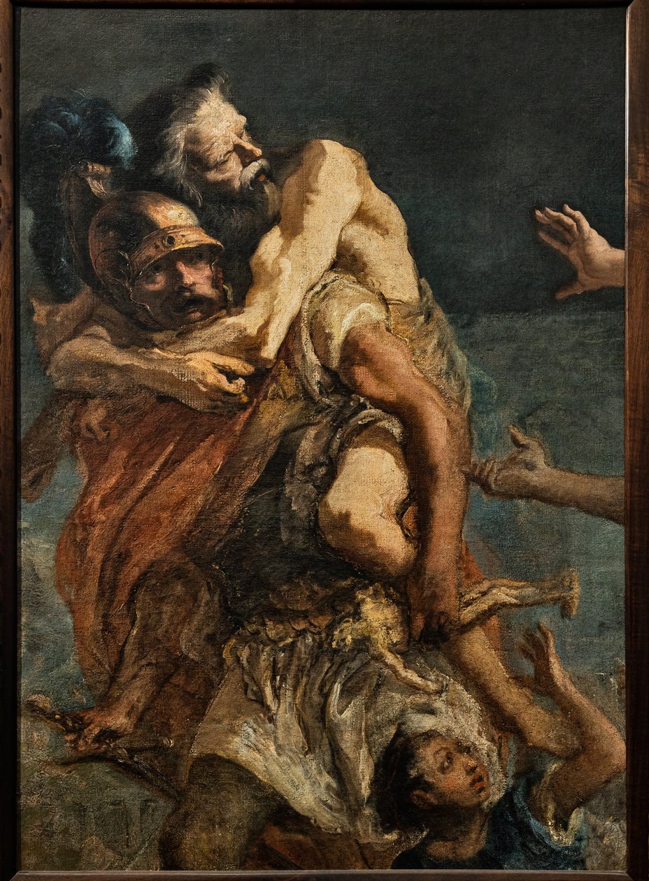 Aeneas, Anchises en Ascanius, ca. 1773 door Giandomenico (1727 1804) Tiepolo
