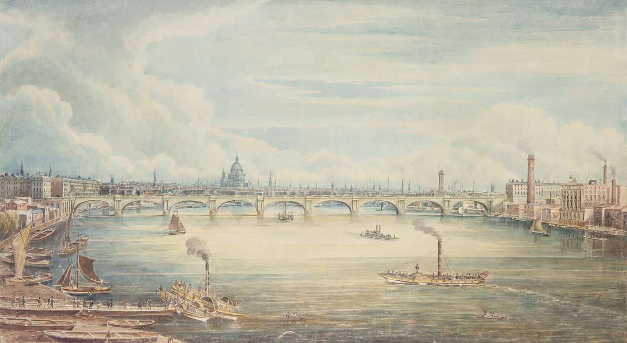 Vanaf Hungerford Pier, 1837 door Gideon Yates