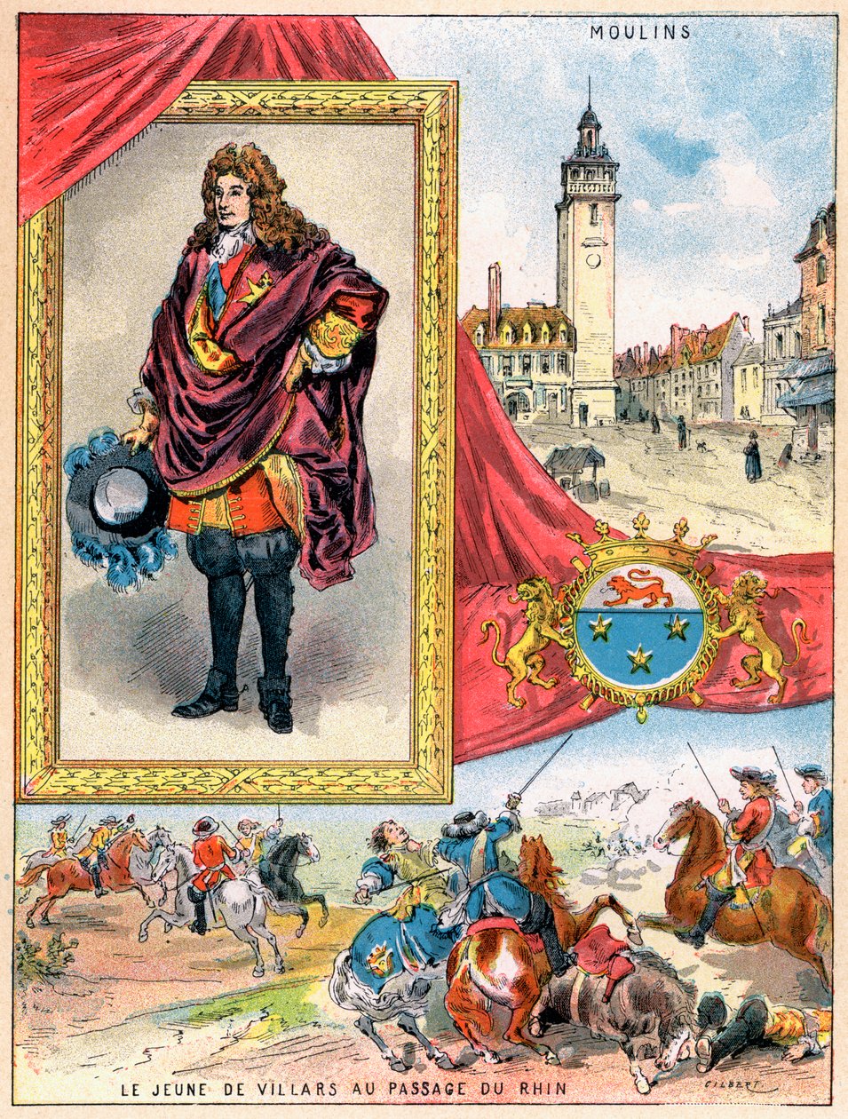 Claude Louis Hector de Villars, Franse militaire commandant, 1898 door Gilbert