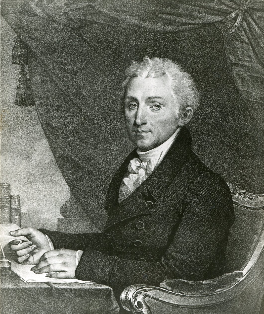 James Monroe, 5e president van de Verenigde Staten (litho) door Gilbert Stuart