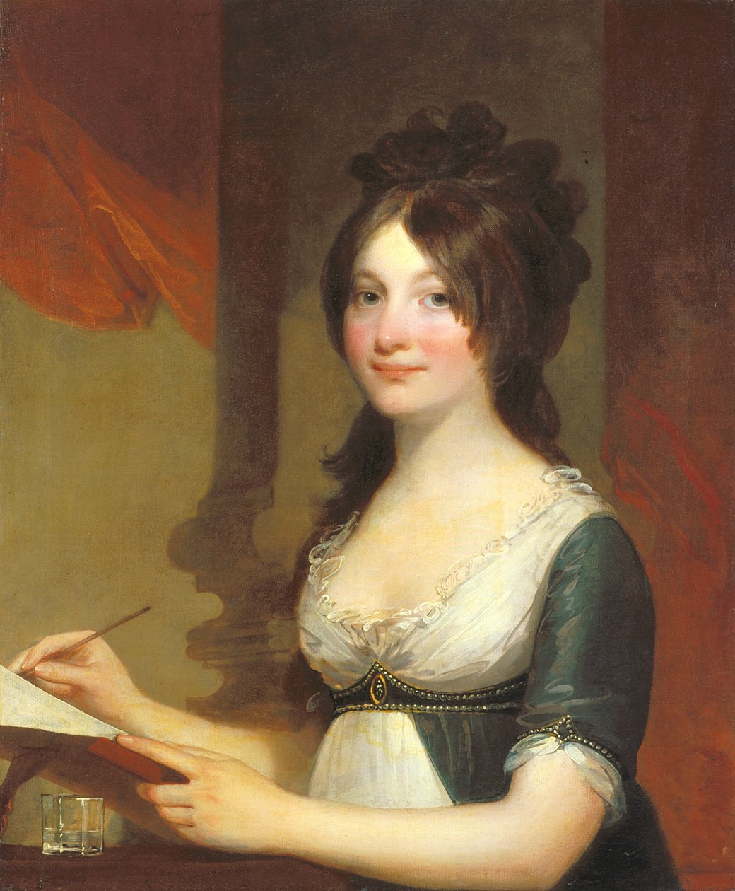Portret van een Jonge Vrouw door Gilbert Stuart