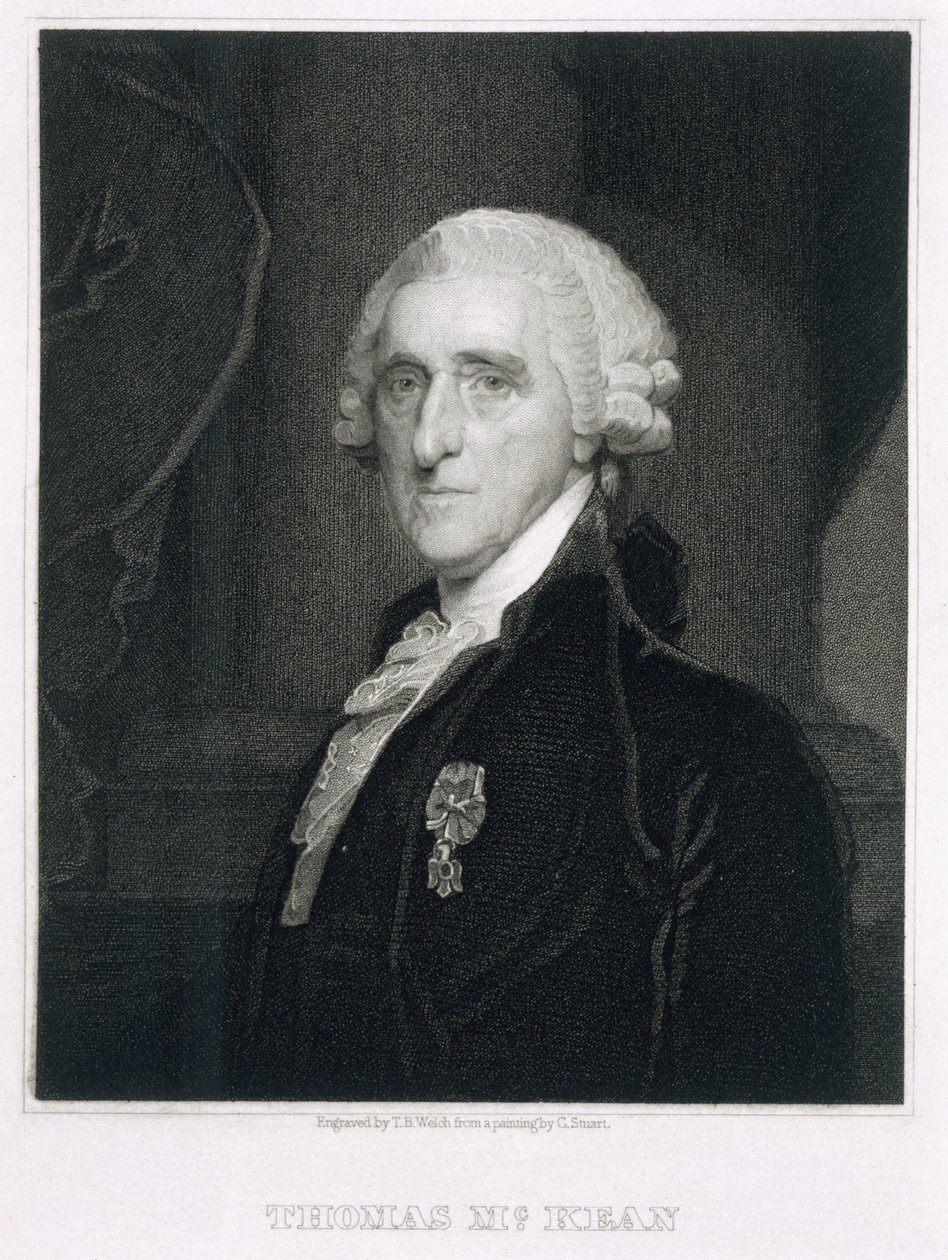 Portret van Thomas McKean, gegraveerd door Thomas B. Welch (1814-74) door Gilbert Stuart