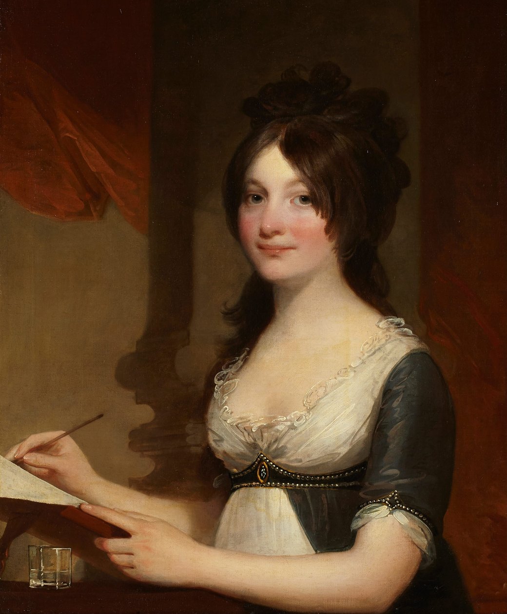 Portret van een jonge vrouw door Gilbert Stuart