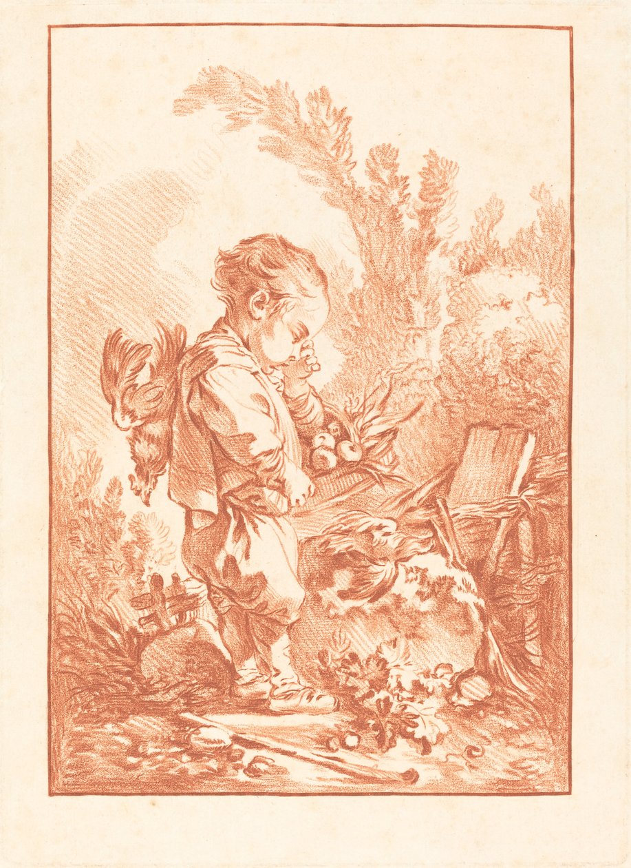 De Dief door Gilles Demarteau, the Elder after François Boucher