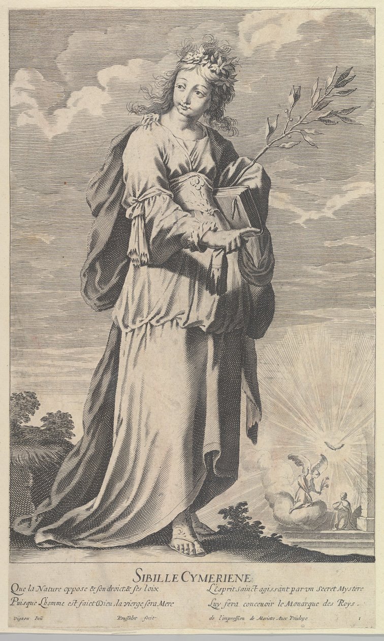 Sibylle Cimmérienne door Gilles Rousselet and Abraham Bosse