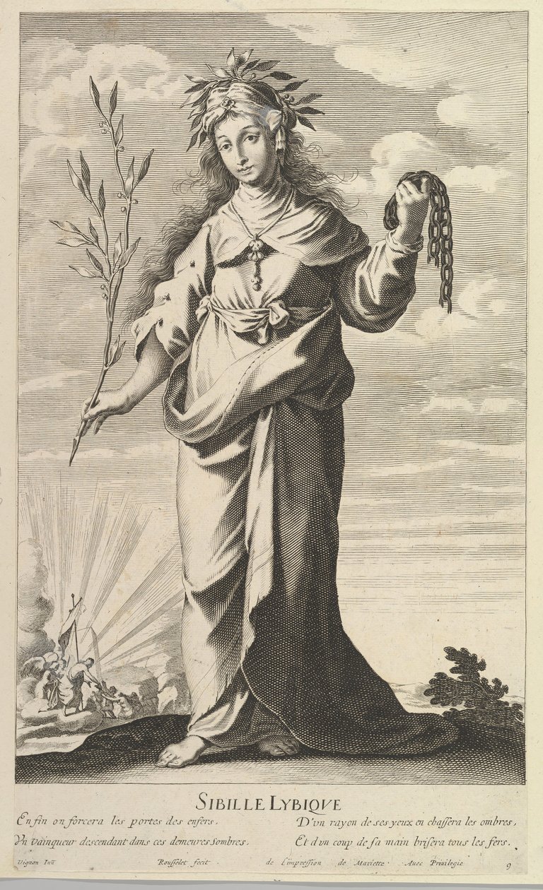 Sibylle Lybique, ca. 1635 door Gilles Rousselet and Abraham Bosse