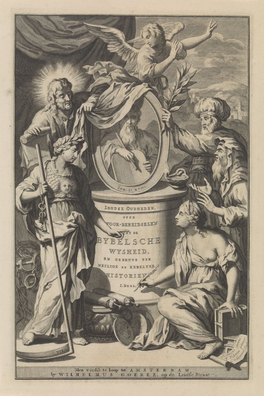Bijbelfiguren onthullen het portret van Mozes door Gilliam van der Gouwen