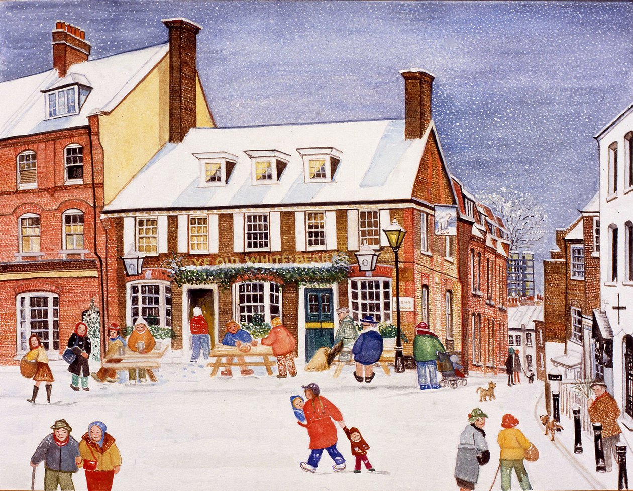 De Witte Beer, Hampstead, 1990 door Gillian Lawson