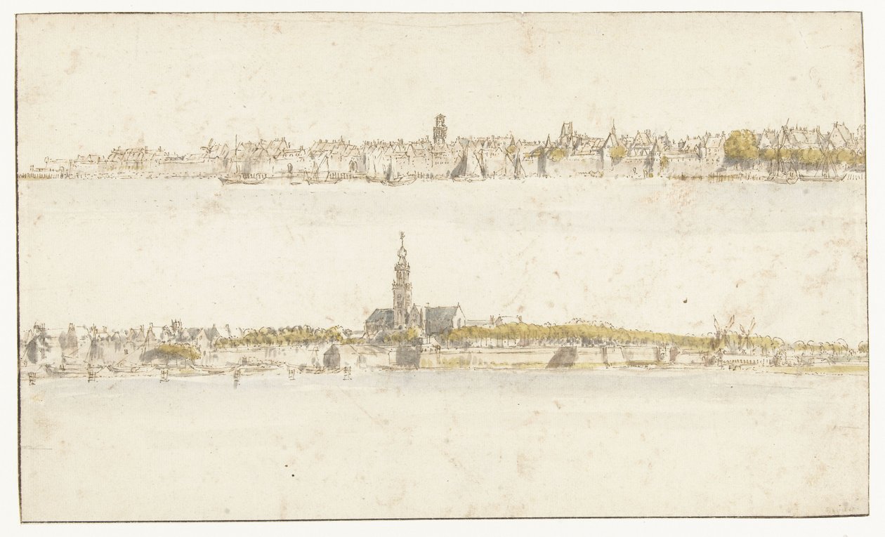Twee uitzichten op Antwerpen door Gillis Neyts