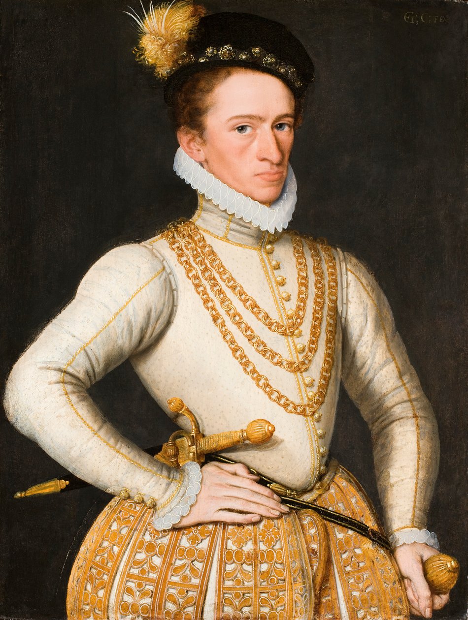 Portret van een onbekende edelman, 1575 door Gillis Claeissens