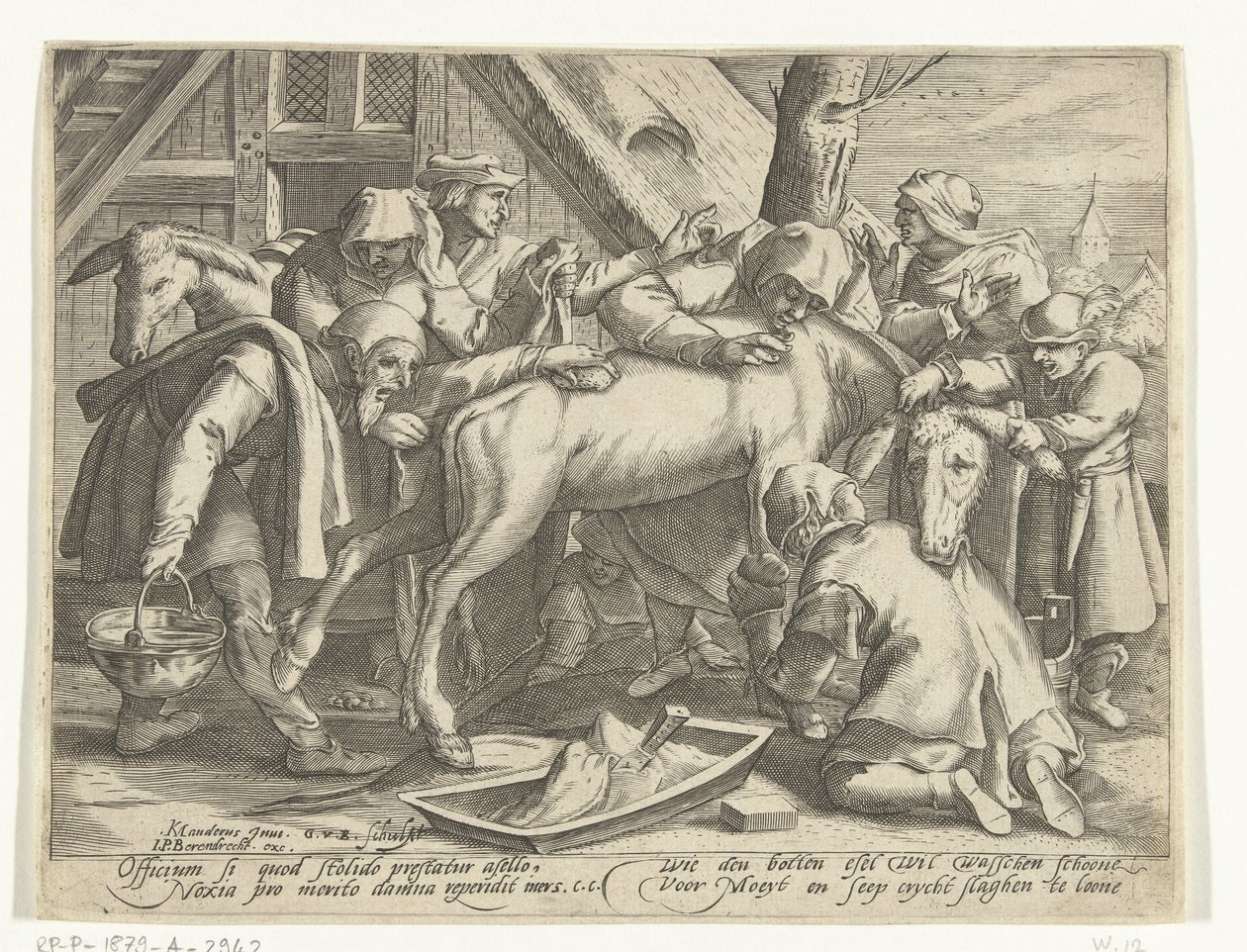 Het wassen van de ezel door Gillis van Breen