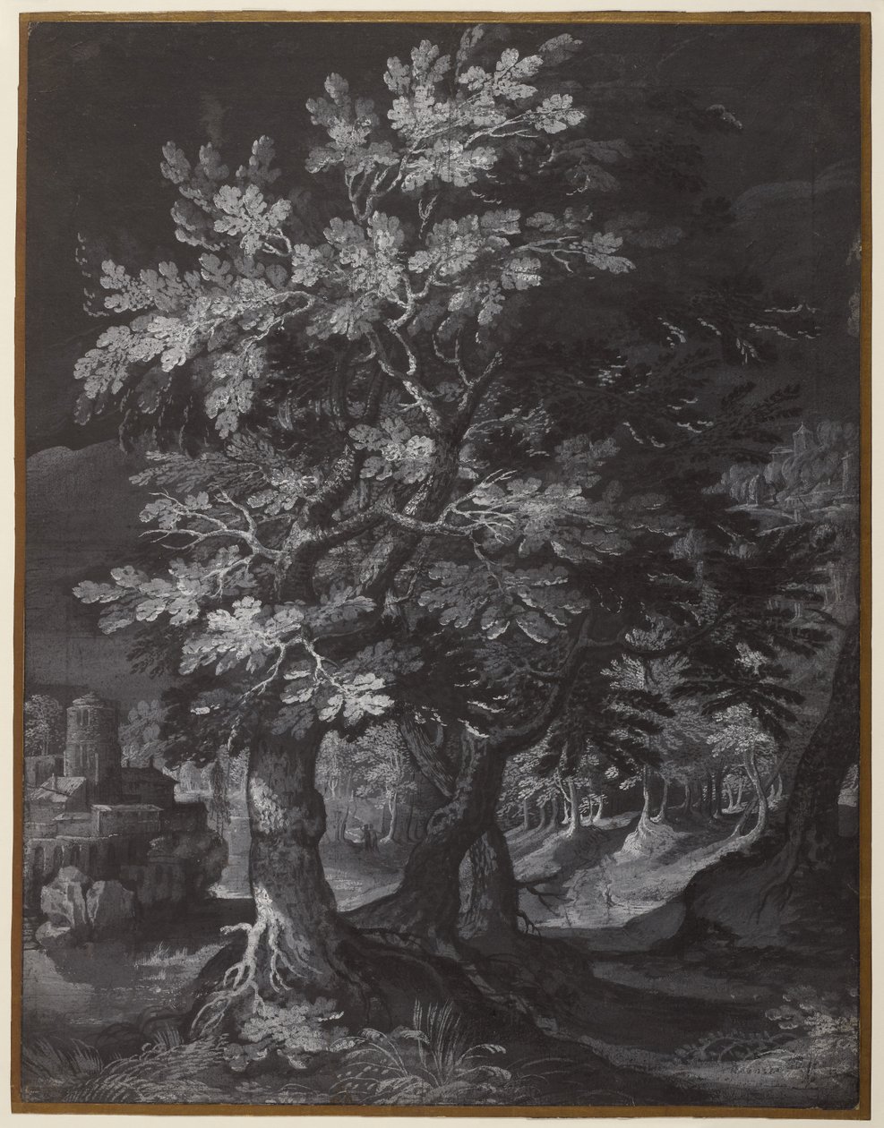 Bos Scène door Gillis van Coninxloo