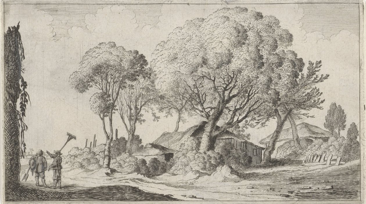 Boerderijen tussen bomen door Gillis van Scheyndel (I)
