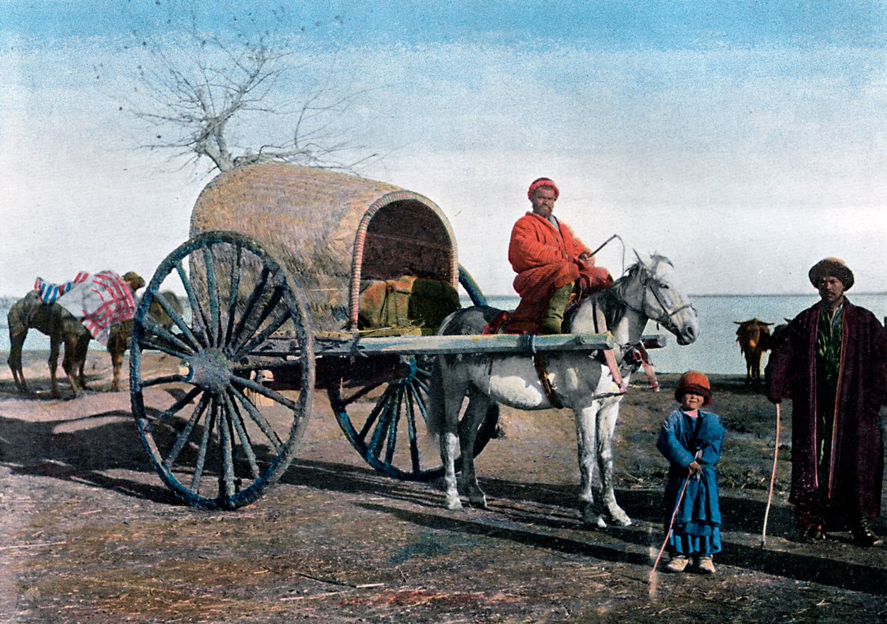 Bukhara-wagen, Oezbekistan, ca. 1890 door Gillot