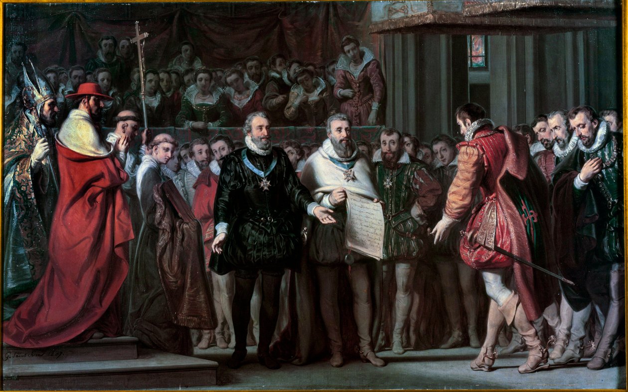 Filips II van Spanje erkent Hendrik IV als koning van Frankrijk door Gillot Saint Evre
