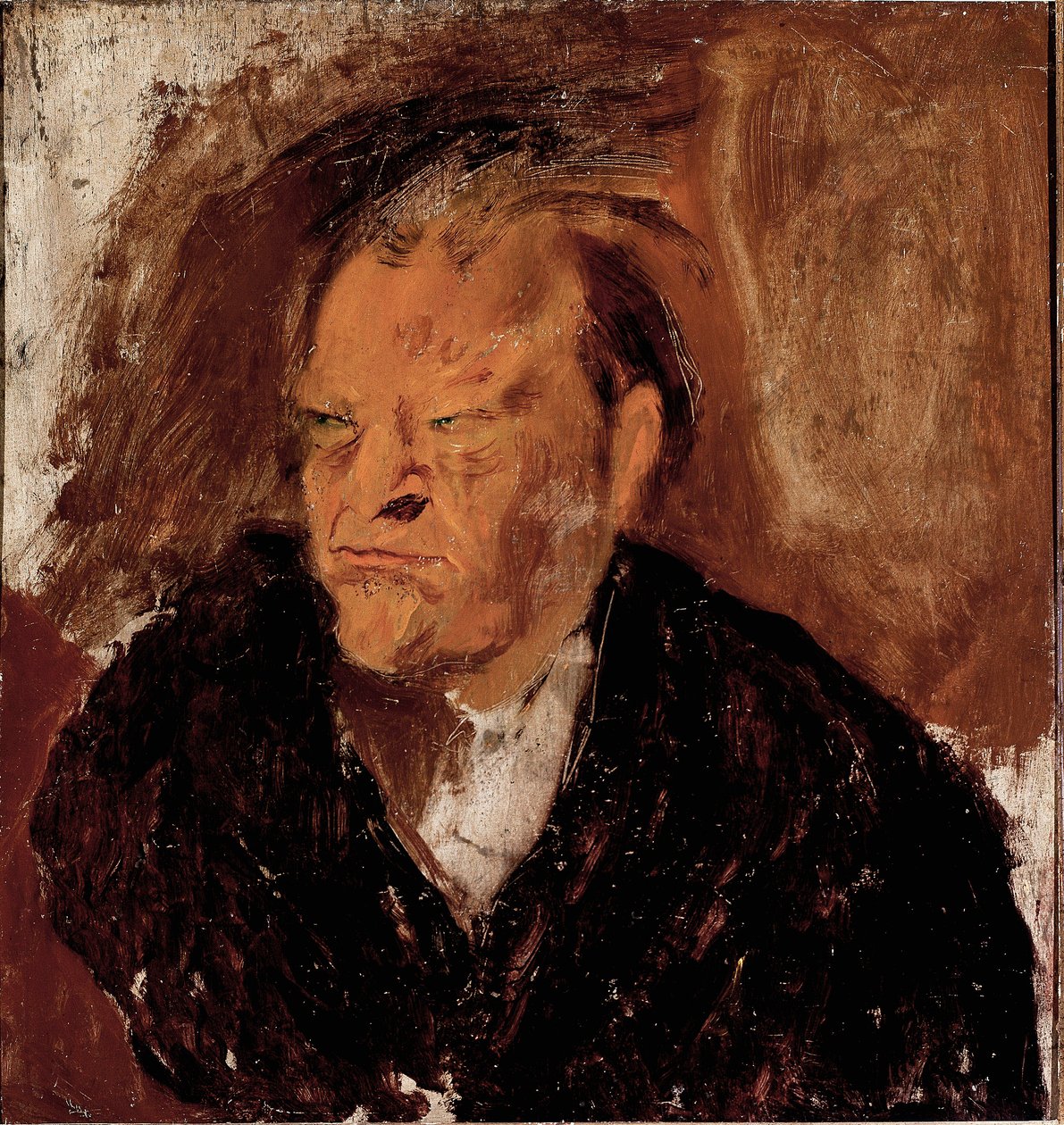 Portret van de dichter Giuseppe Ungaretti door Gino  Bonichi