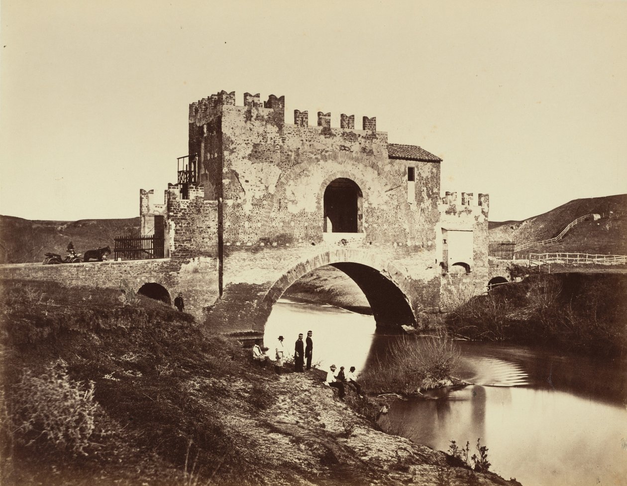 Brug van Nomentano,jaren 1860 (foto) door Gioacchino Altobelli