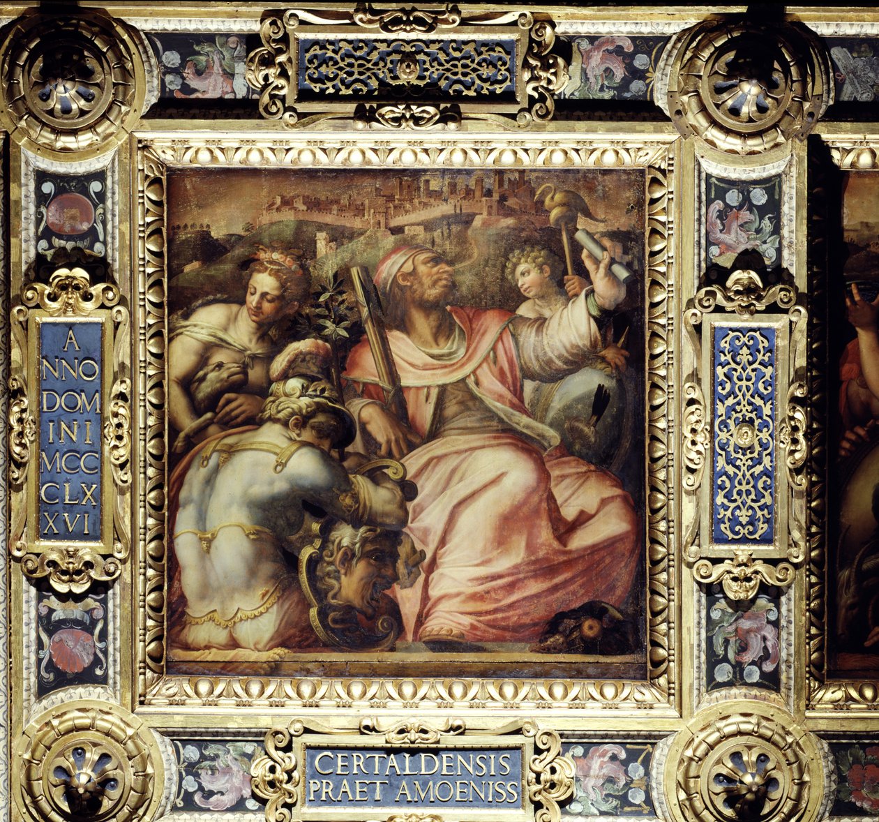 Allegorie van de stad Certaldo van het plafond van de Salone dei Cinquecento, 1565 (paneel) door Giorgio Vasari