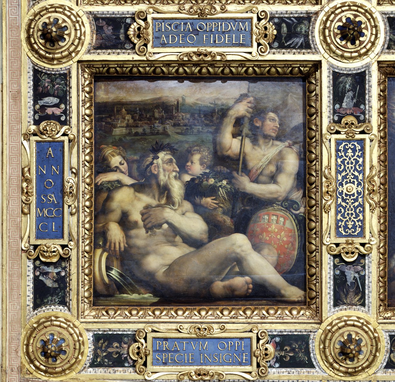 Allegorie van de stad Prato van het plafond van de Salone dei Cinquecento, 1565 door Giorgio Vasari