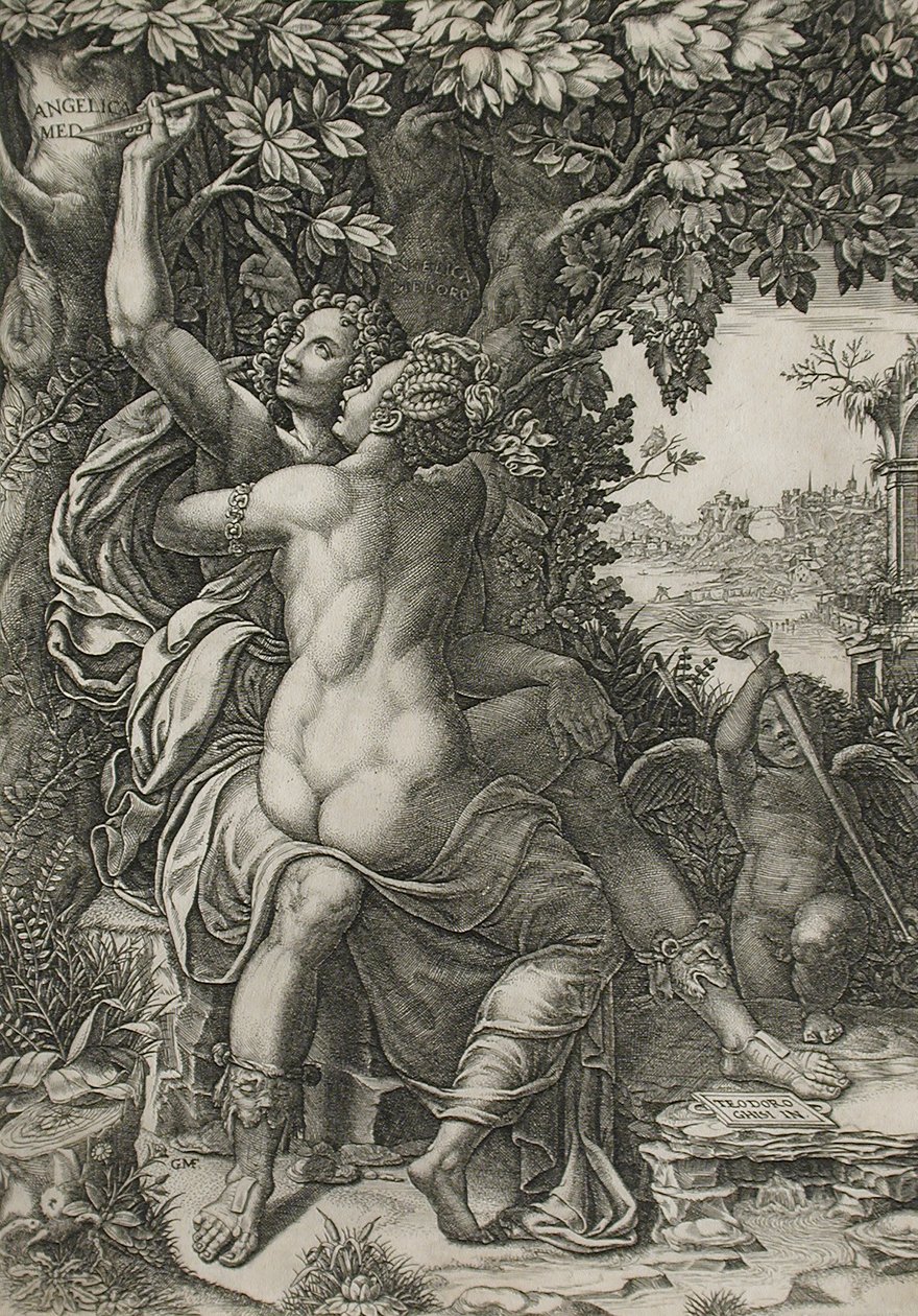 Angelica en Medor door Giorgio Ghisi