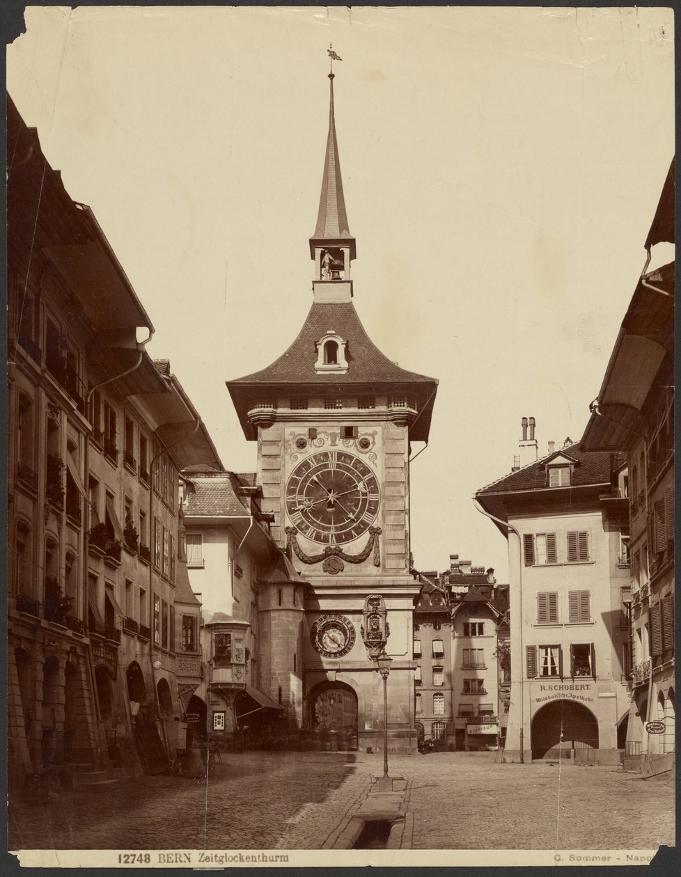 Bern, klokkentoren door Giorgio Sommer