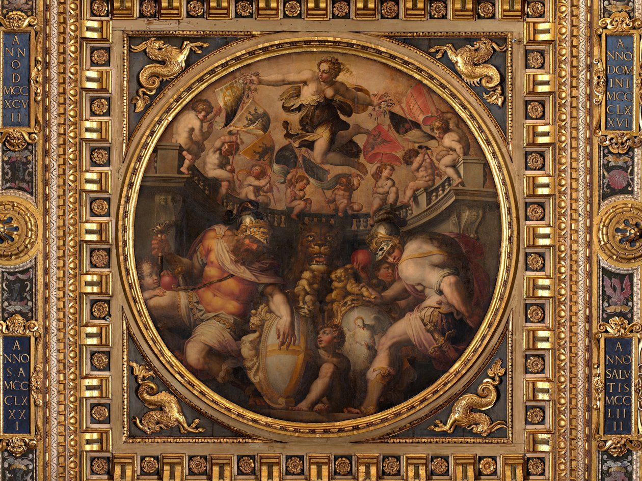 Allegorieën van de wijken Santo Spirito en Santa Croce door Giorgio Vasari