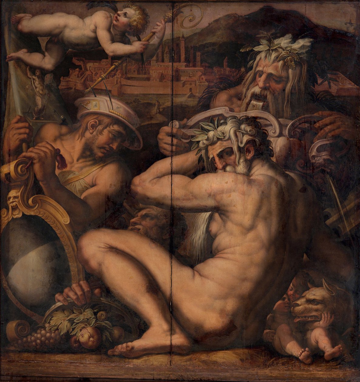 Allegorie van Borgo San Sepolcro en Anghiari, 1563-1565 door Giorgio Vasari