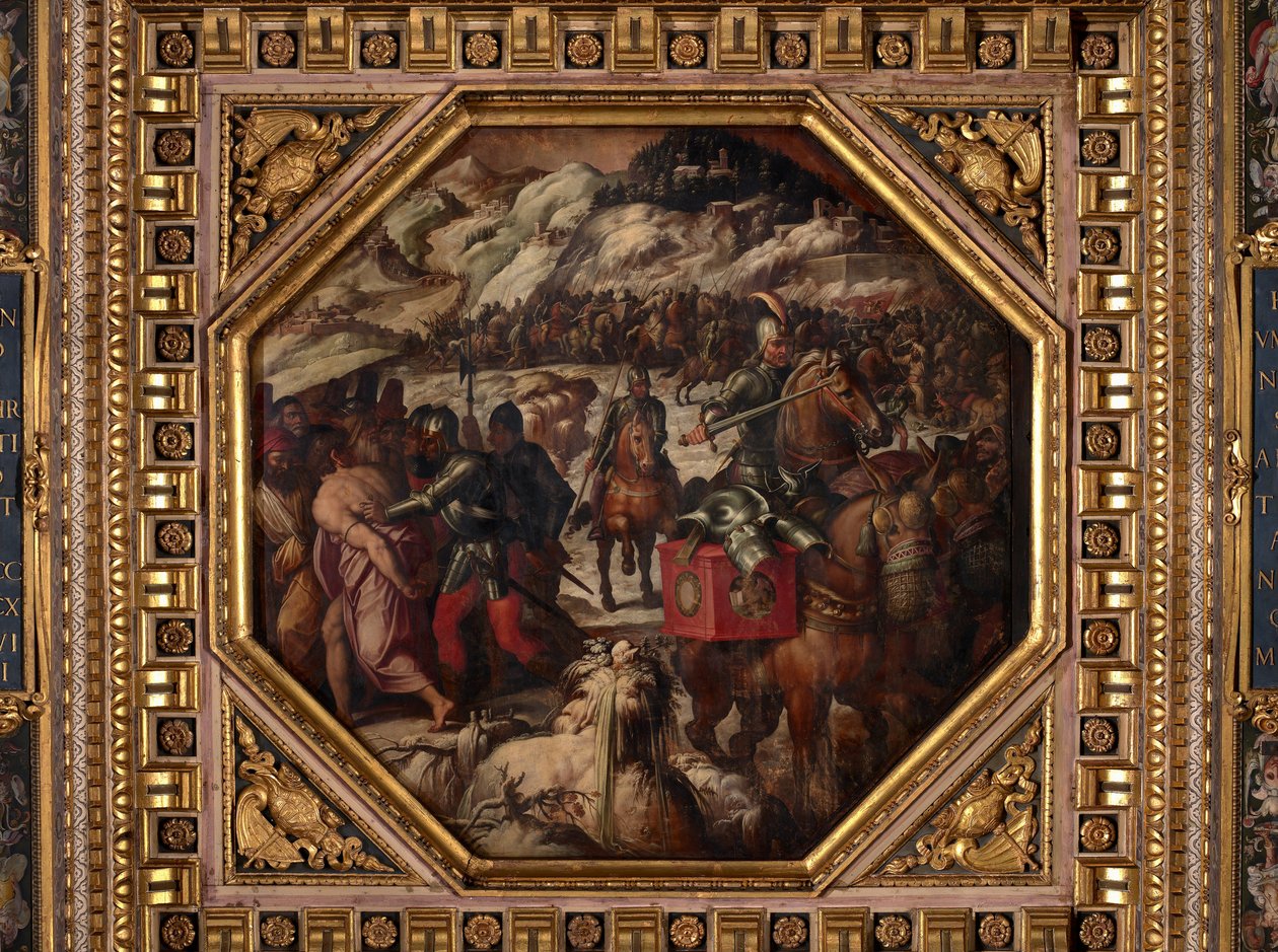Nederlaag van de Venetianen in Casentino door Giorgio Vasari