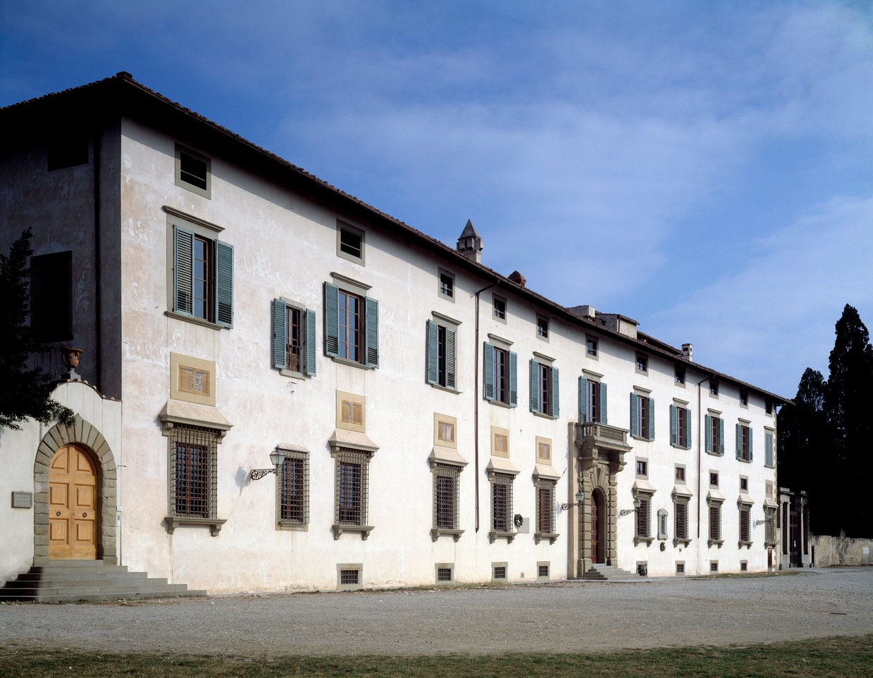 Gevel van Villa Medicea van Castello, circa 1538 door Giorgio Vasari