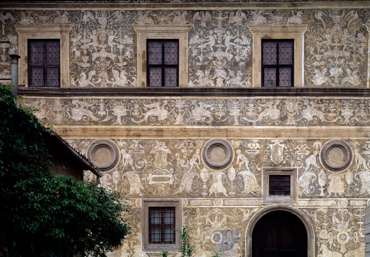 Voorgevel van de Pinacoteca comunale (Palazzo Vitelli alla Cannoniera) door Giorgio Vasari