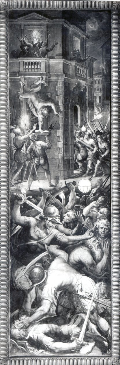 Bloedbad van Coligny en de Hugenoten, 1573 door Giorgio Vasari