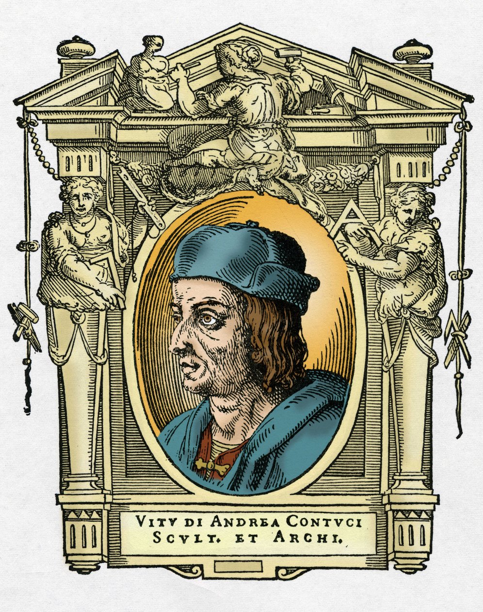 Portret van Jacopo Sansovino door Giorgio Vasari