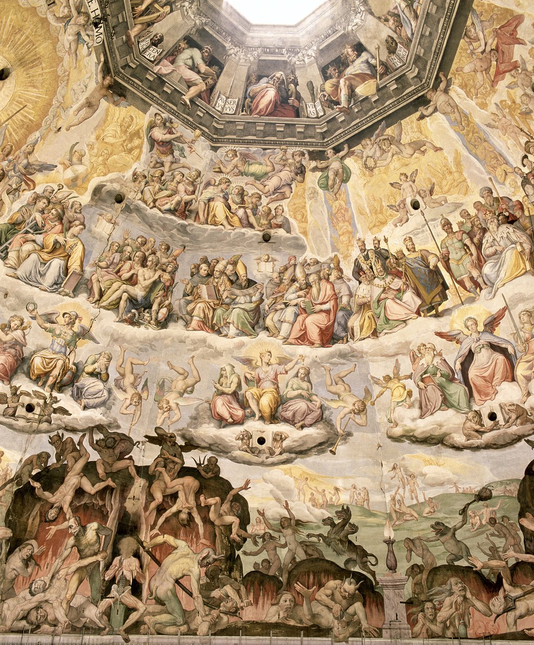 Het Laatste Oordeel, detail van de koepel van de Duomo, 1572-79 door Giorgio Vasari