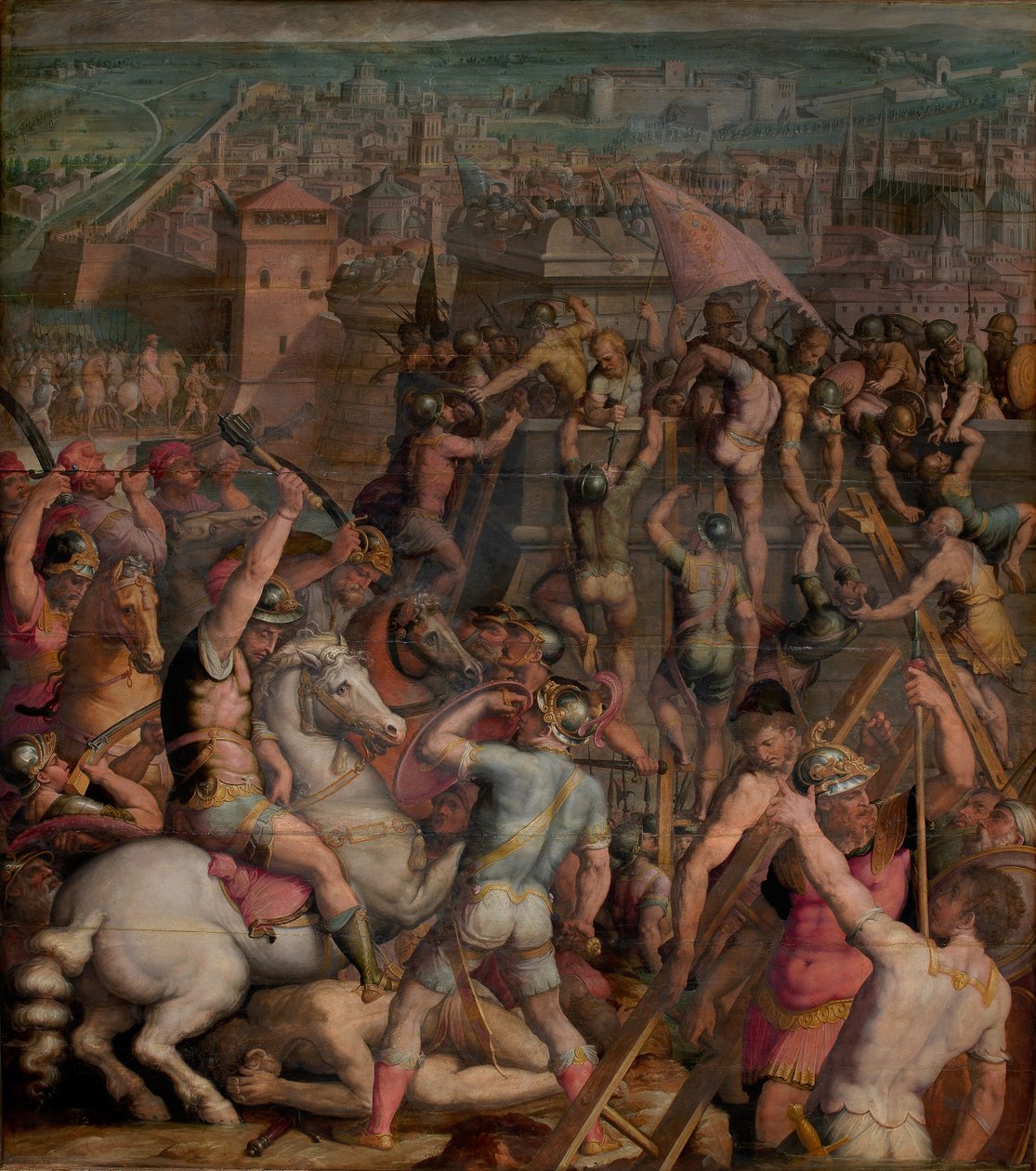 De inname van Milaan, 1555-1562 door Giorgio Vasari