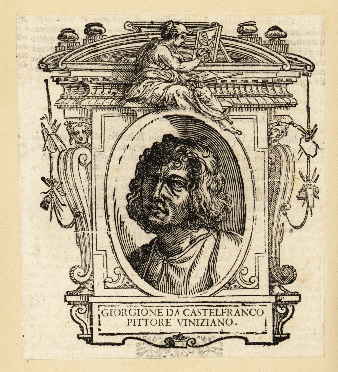 Portret van Giorgione, Italiaanse schilder van de Venetiaanse school tijdens de Hoge Renaissance uit Venetië, circa 1477-1510 door after Giorgione