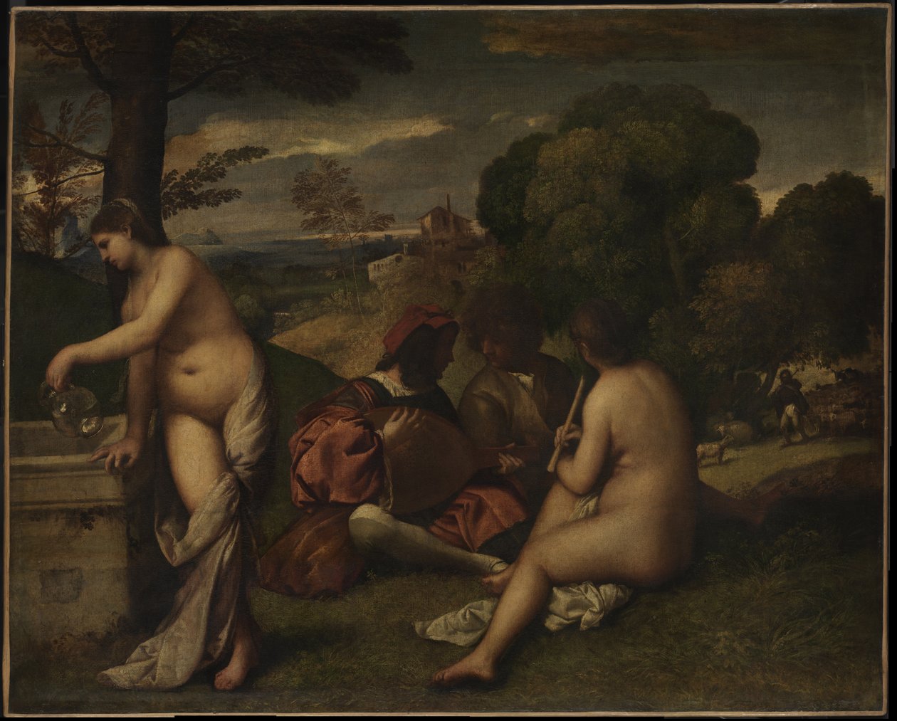 Pastoraal concert, ca. 1510 door Giorgione da Castelfranco