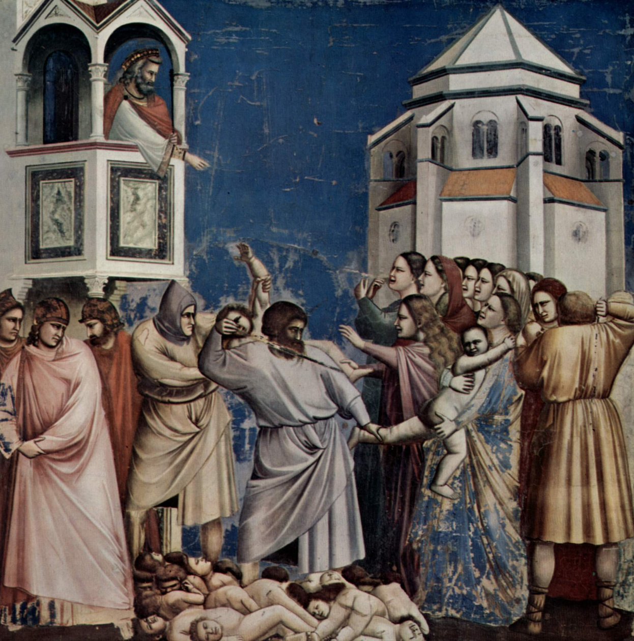 De kindermoord in Bethlehem door Giotto di Bondone