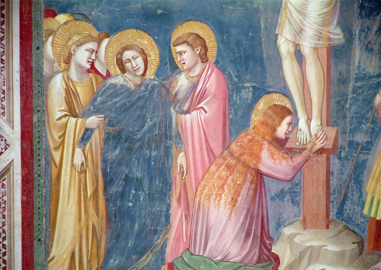 De Kruisiging (detail) door Giotto di Bondone
