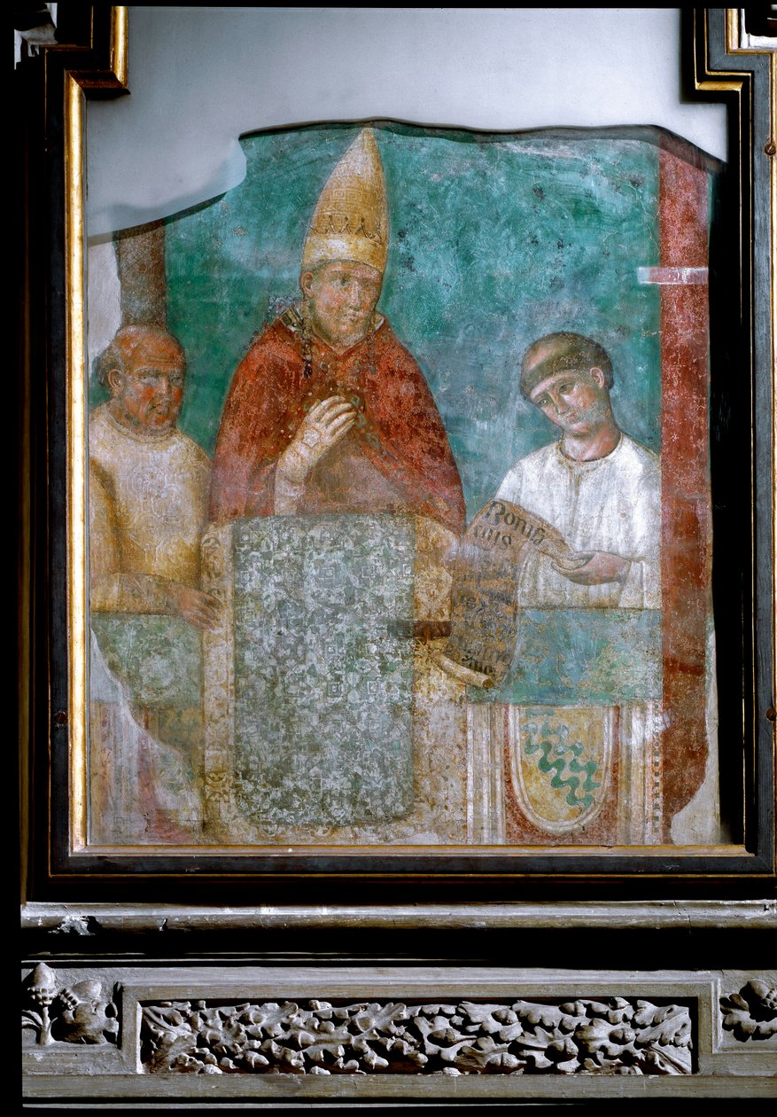 Paus Bonifatius VIII verklaart het jaar 1300 Jubeljaar door Giotto (c.1266 1337)