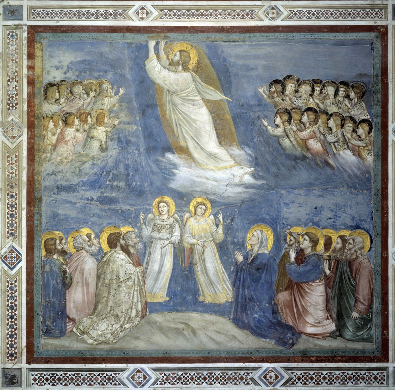 De Hemelvaart van Christus. Fresco door Giotto di Bondone (1267-1337) door Giotto (c.1266 1337)