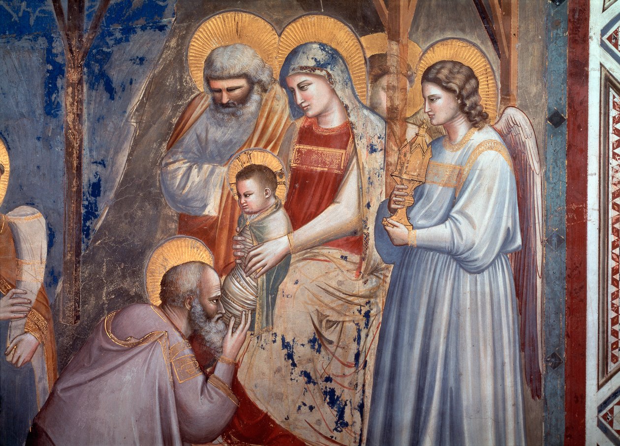 De aanbidding van de wijzen (detail) door Giotto (c.1266 1337)