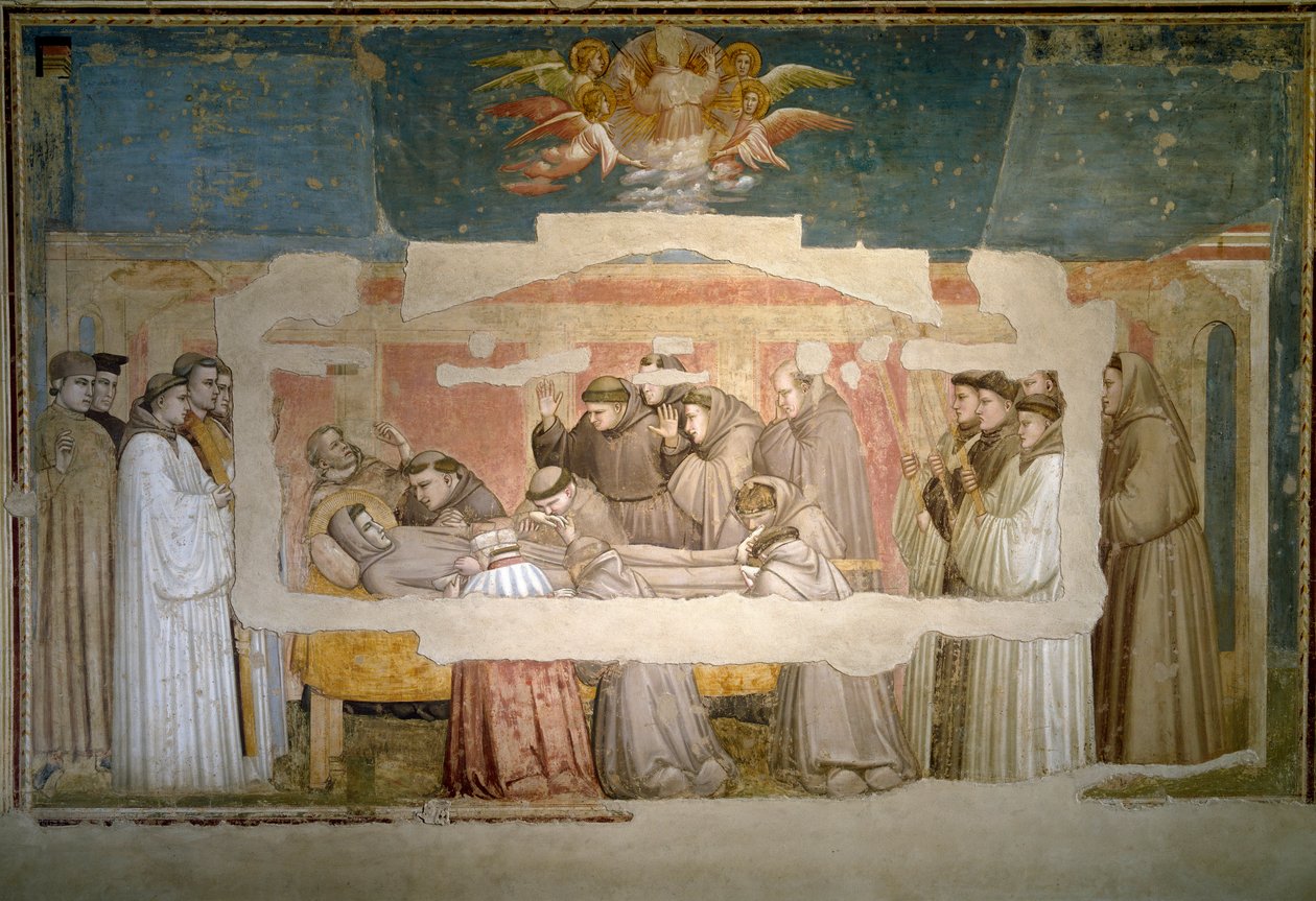 De begrafenis van Sint Franciscus van Assisi. Stigma verificatie door Giotto (c.1266 1337)