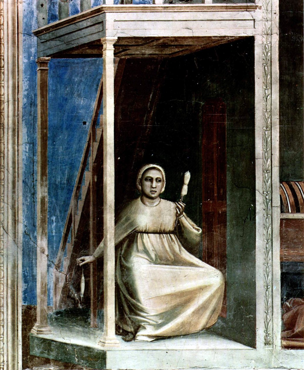 Nr. 3 Scènes uit het leven van Joachim: 3. Annunciatie aan de heilige Anna
 detail door Giotto
