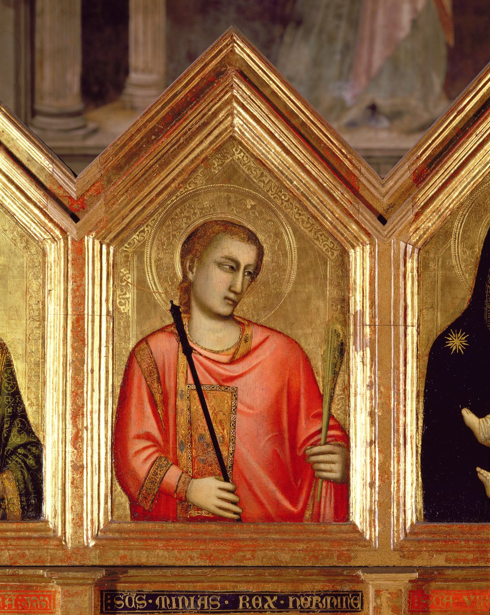 Heilige uit de St. Reparata polyptiek (detail) door Giotto di Bondone