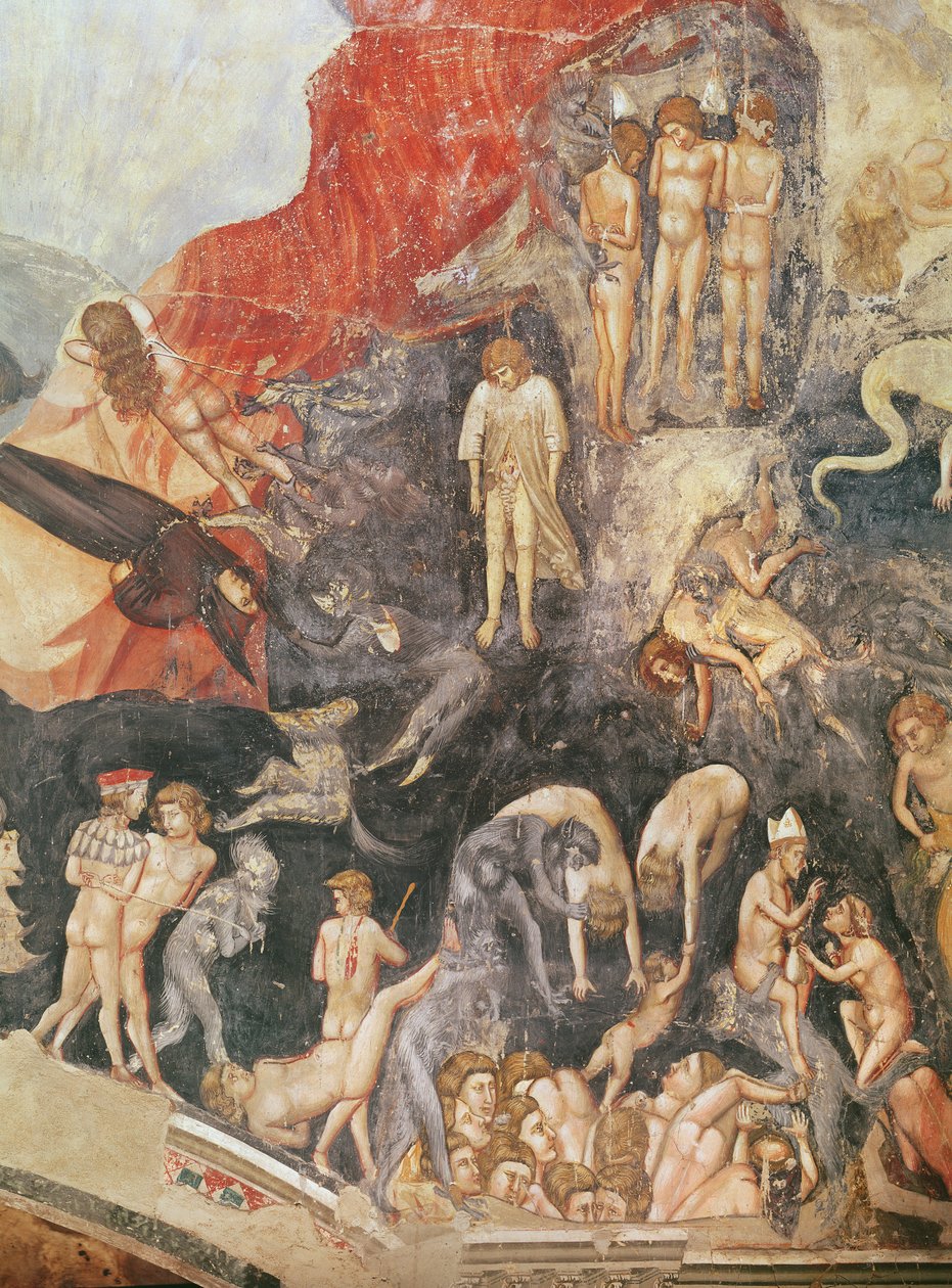 Het Laatste Oordeel, detail (detail) door Giotto di Bondone