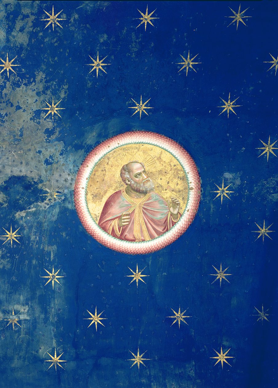 Een Profeet, van het plafondgewelf door Giotto di Bondone