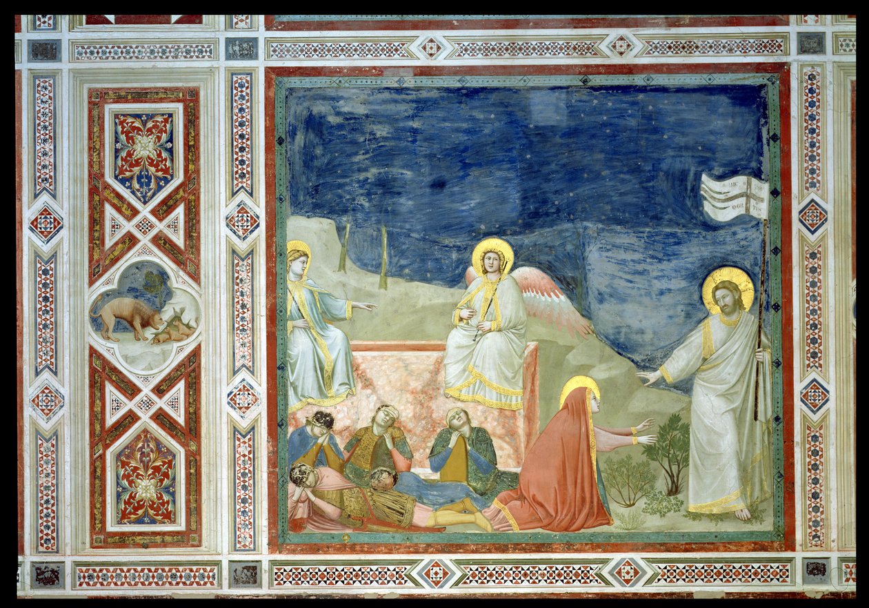 Noli me Tangere of, De verschijning van Christus aan Maria Magdalena, 1303-05 door Giotto di Bondone