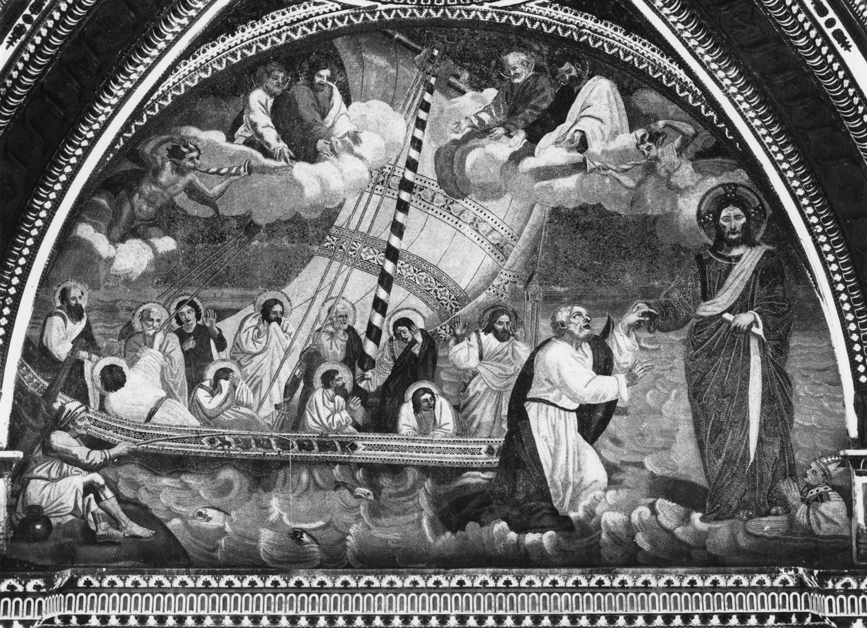 De Navicella van St. Peter door Giotto di Bondone after Giotto di Bondone after